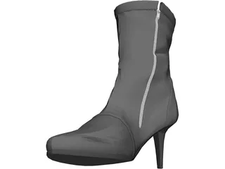 Woman Boot 3D Model preview