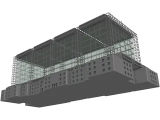 Exhibition Building 3D Model preview