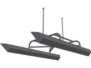 Catamaran Flotadores 3D Model preview