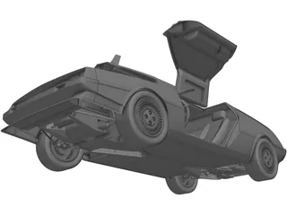 DMC DeLorean (1980) 3D Model preview
