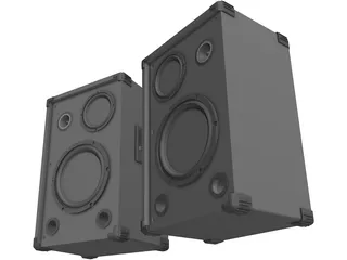 Speaker 3 Way Pair 3D Model preview
