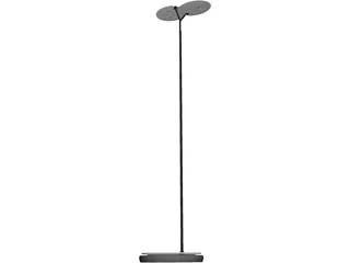 LED Telescope Floor Lamp 3D Model preview