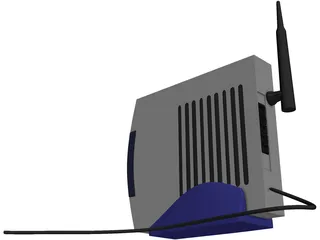 Modem Wireless 3D Model preview