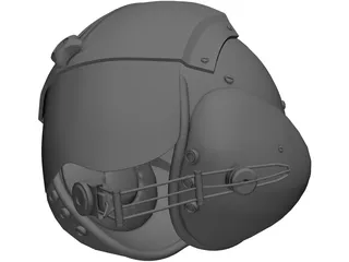 Pilot Helmet 3D Model preview