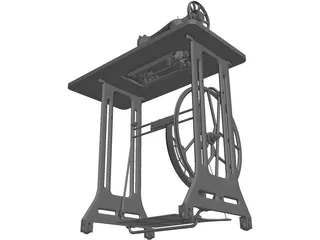 Sewing Machine 3D Model preview