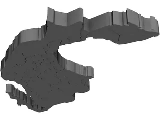 Map of Mexico 3D Model preview
