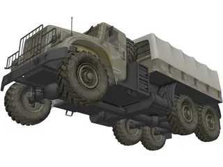 Kraz-255B 3D Model preview
