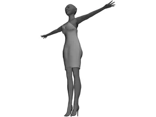 Woman Manikin 3D Model preview