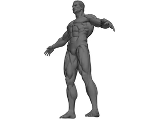 Super Human 3D Model preview