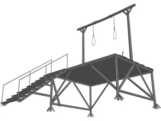 Woodern Gallows 3D Model preview