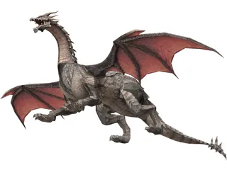 Dragon Noir Tenebre 3D Model preview