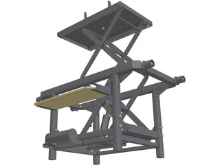 Trolley with Hidraulic Lifter 3D Model preview