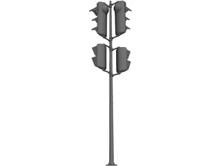 Traffic Light 3D Model preview