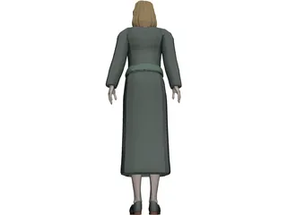 Reception Girl 3D Model preview