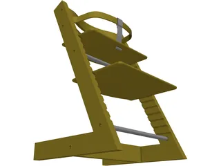Children Chair 3D Model preview