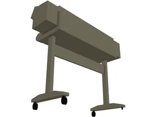 HP 750c Plotter 3D Model preview