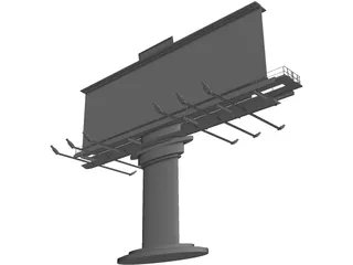 Street Banner 3D Model preview