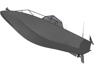 Lancha Pesca Deportiva 3D Model preview