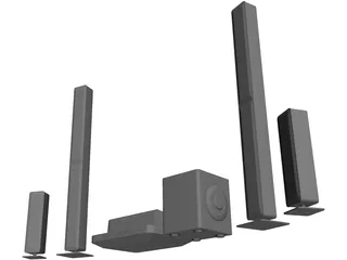 Goldleaf RX3 Speakers 3D Model preview
