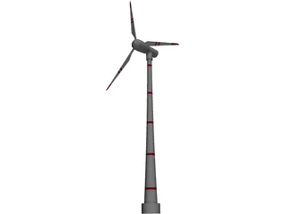 Wind Turbine 3D Model preview