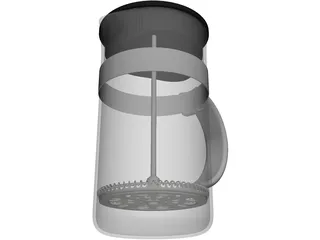 French Press 3D Model preview