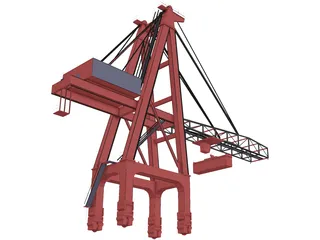 STS Port Crane 3D Model preview