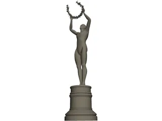 Award Statue 3D Model preview