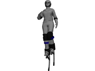 Jumper Girl 3D Model preview
