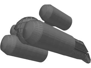 Spaceship Cargo 3D Model preview