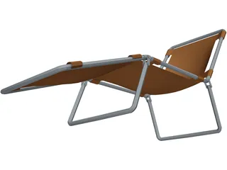 Lay Bed 3D Model preview