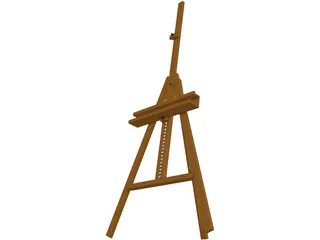 Painter Eisel Tripod 3D Model preview