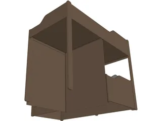 Bunk Bed 3D Model preview