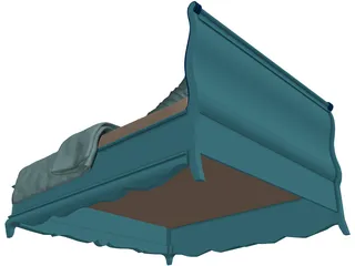 Slay Bed 3D Model preview