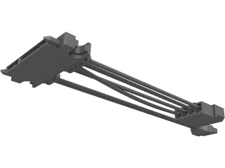 SATA 22-pin Cable 3D Model preview
