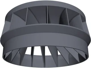 Francis Turbine Runner 3D Model preview