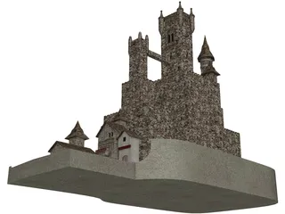 Gothic Castle 3D Model preview