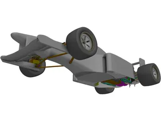 Sauber F1 Car 3D Model preview