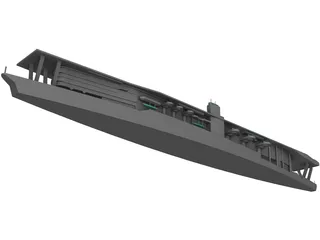 Akagi Aircraft Carrier 3D Model preview