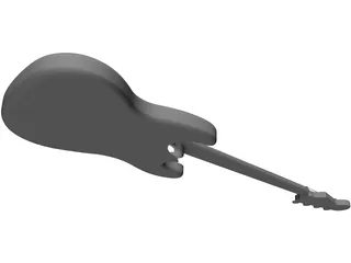 Bass Guitar Four String 3D Model preview