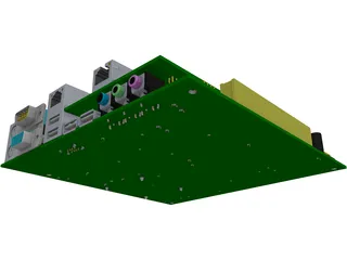 Motherboard Mini ITX 3D Model preview