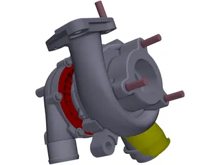 Garrett GT15 Turbocharger 3D Model preview