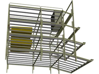 Parts Supply Rack 3D Model preview