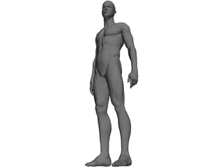 Man Athlete Standing 3D Model preview