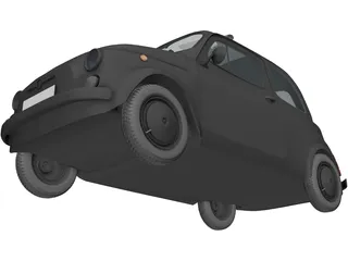 Fiat 500L 3D Model preview