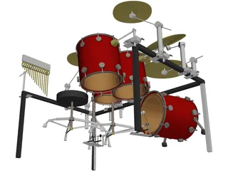 Drum Set 3D Model preview