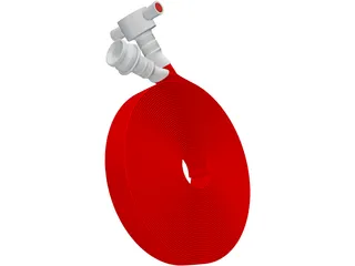 Fire Doubled Hose 3D Model preview