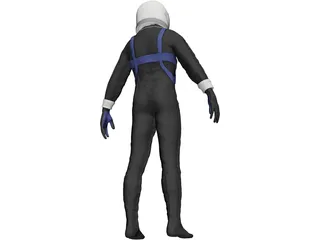 Astronaut Mercury Project 3D Model preview