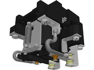 Schneider Power Relay DPDT 199AX-15 3D Model preview