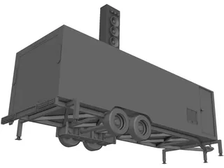 Trailer Speaker 3D Model preview