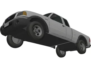 Ford Ranger Pickup 3D Model preview